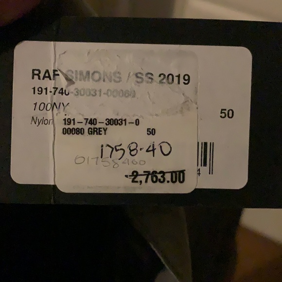 RAF SIMONS METALIC TSHIRT LINED RAIN COAT -BNWT - Picture 4 of 5